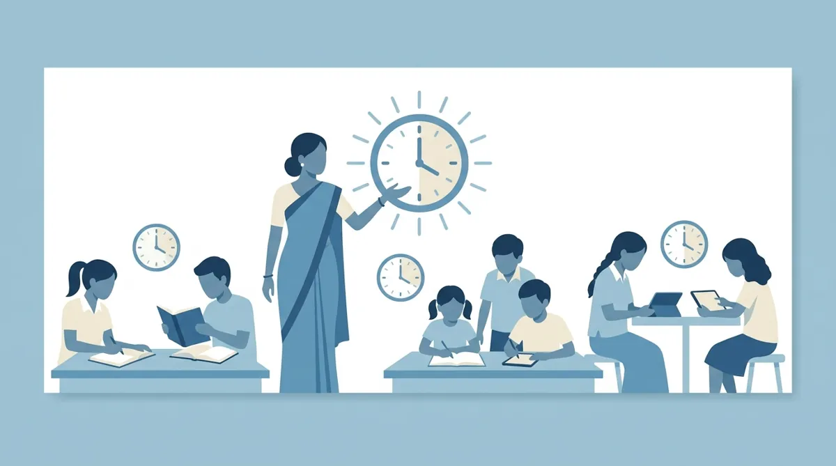 Tutor managing schedule and lesson plans for multiple students in Delhi NCR